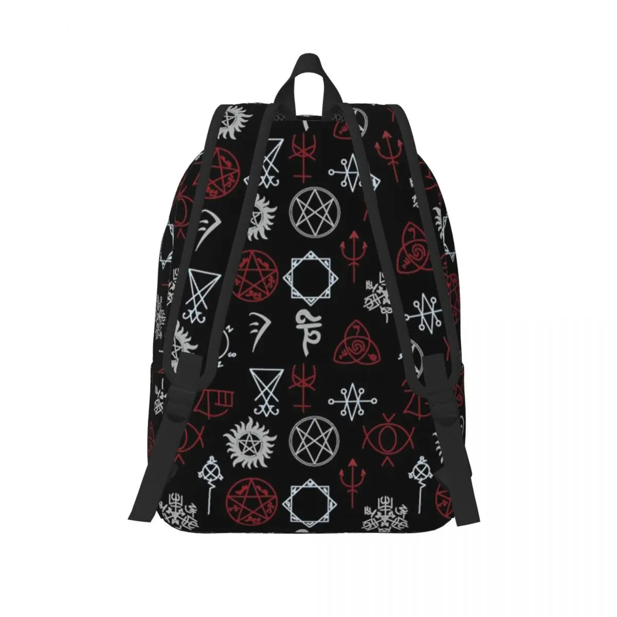 Mochila Sigils Sobrenatural para homens e mulheres, sacos de lona para trabalho ao ar livre, laptop ou computador, estudante adolescente