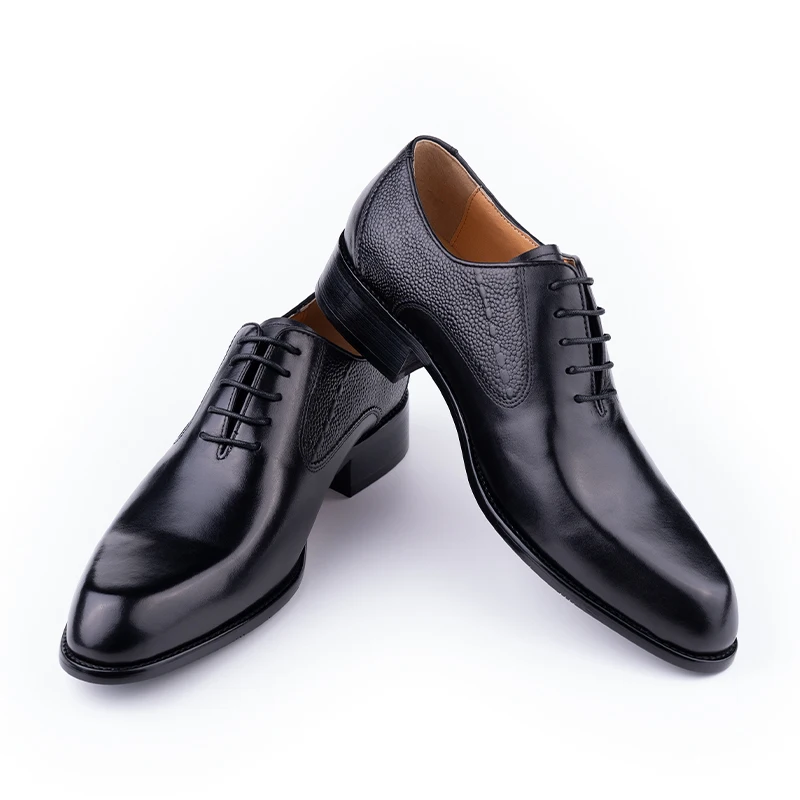 

Men's Shoes Customize Formal Elegant Handmade Fashion Style High Quality Hot Dress Oxfords Office Genuine Leather Solid Color