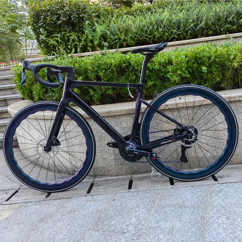 

TWITTER STEALTHpro-Electronic transmission Disc Brakes,Wheeltop EDS TX7100-24S 48/50/52/54cm Carbon fiber road bicycle 700*25c