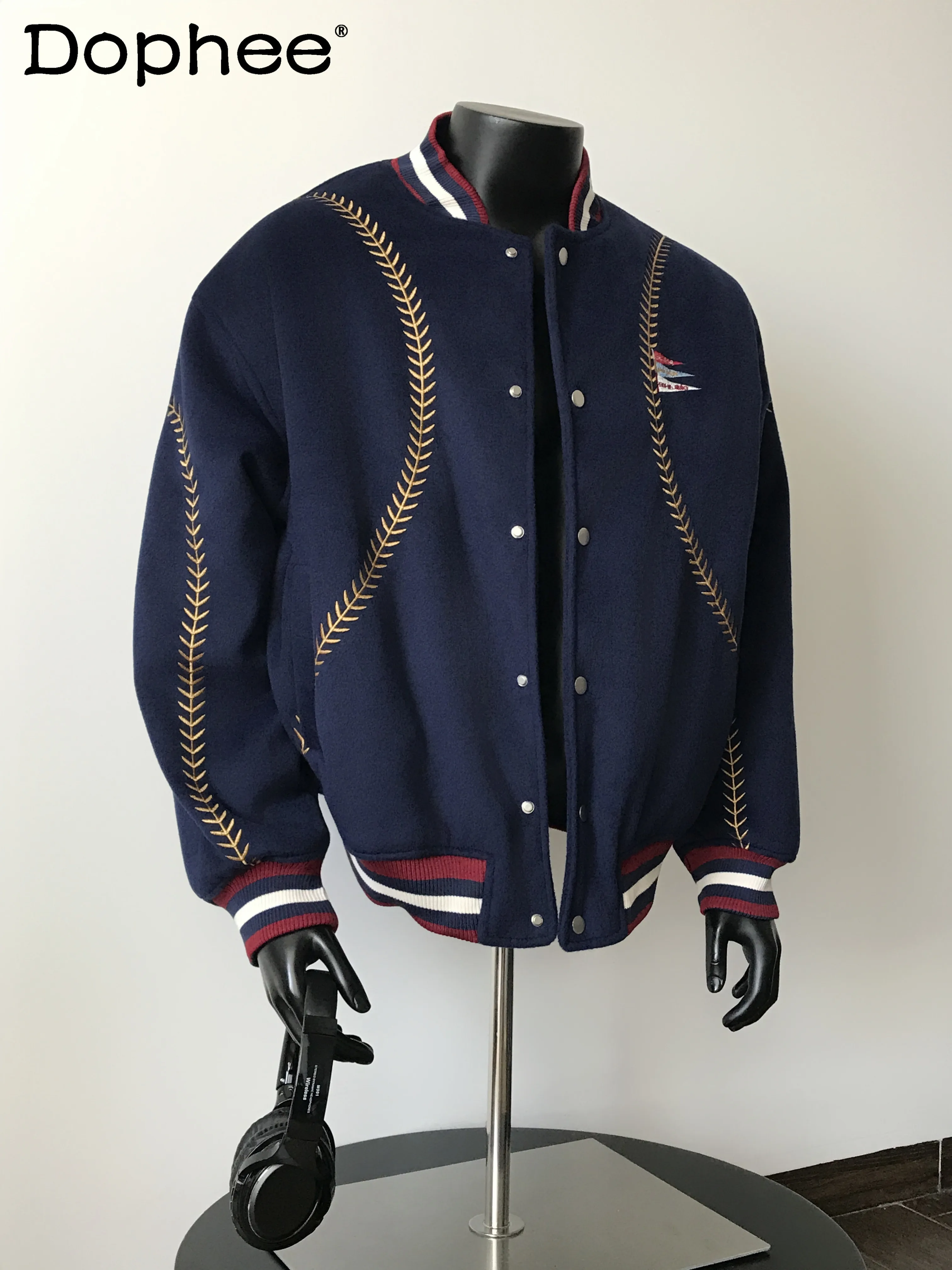 

American Style Sports Fashion Trendy Men's Short Jacket Winter Thick Loose Casual Coat