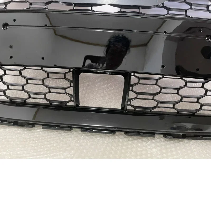 Car Front Bumper Grill Center Grille With ACC Hole For Audi A3/S3 8V 2017 2018 2019 (Refit For RS3 Style)