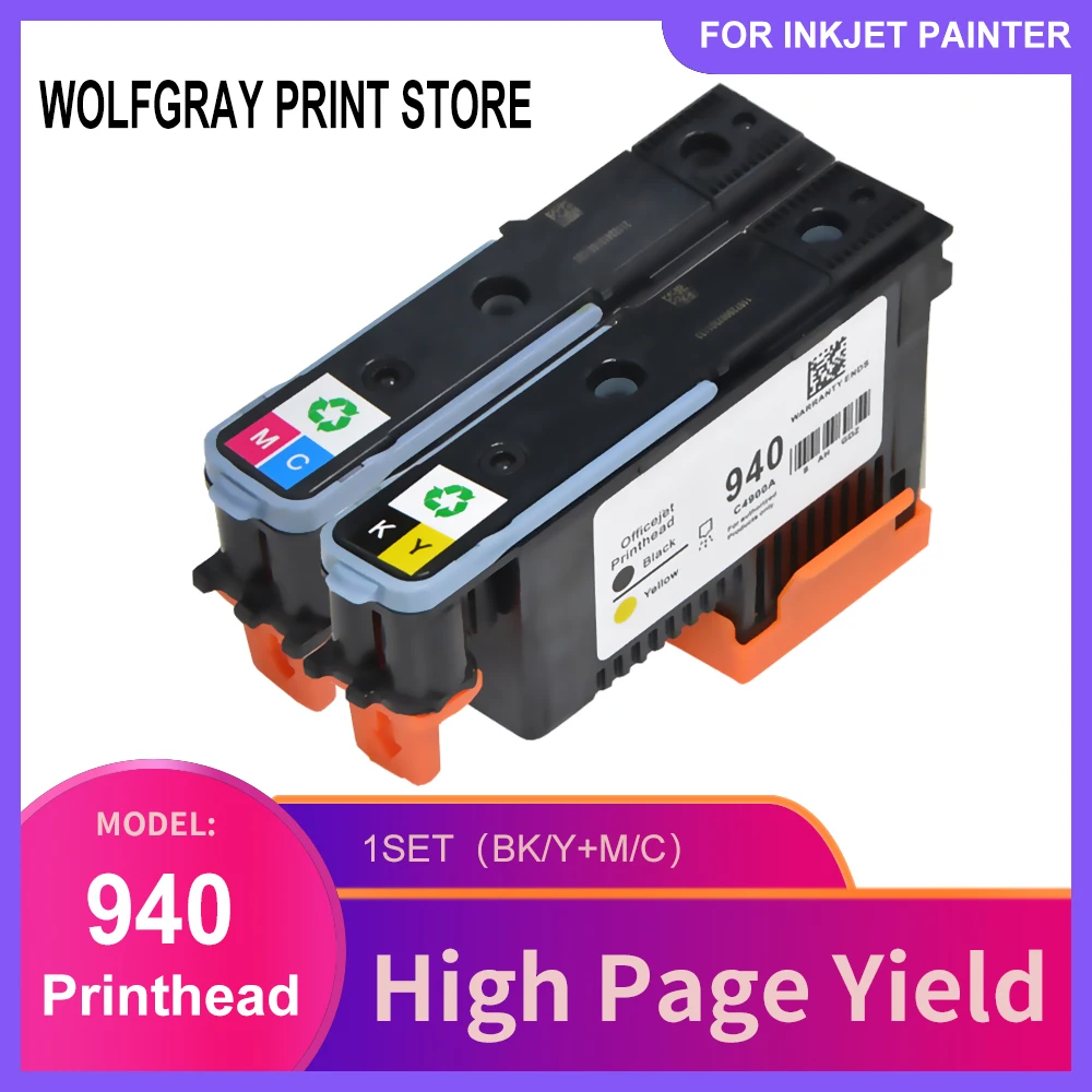 

2 PCS Compatible Printhead for HP 940 C4900A Print head for HP940 Pro 8000 A809a 8500A A910a A910g A910n A809n A811a 8500