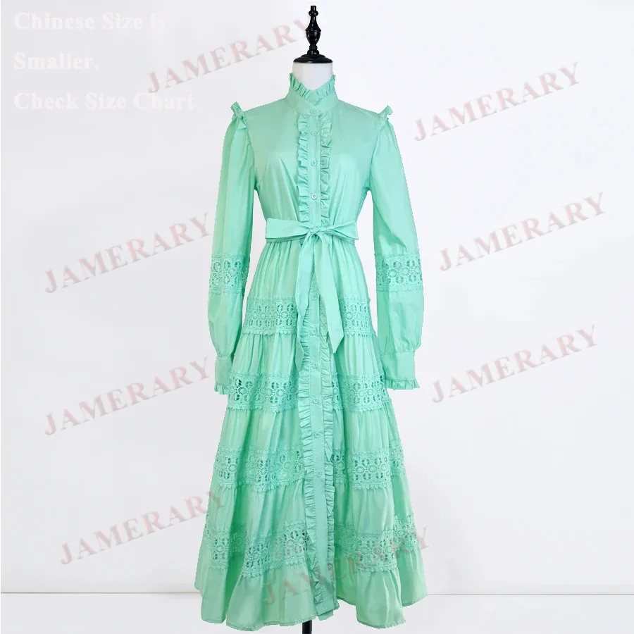 

Осенняя длинная классическая рубашка с рюшами, женская рубашка с длинным рукавом, качественная трапециевидная кружевная свободная вечерняя однобортная повседневная рубашка