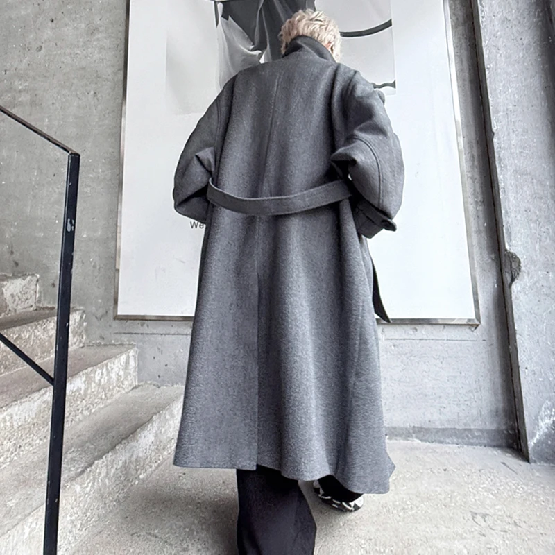 LUZHEN Medium To Long Woolen Coat Elegant Trendy Luxury Windbreaker Korean High Quality Clothes Windproof Stylish Trench LZ7684