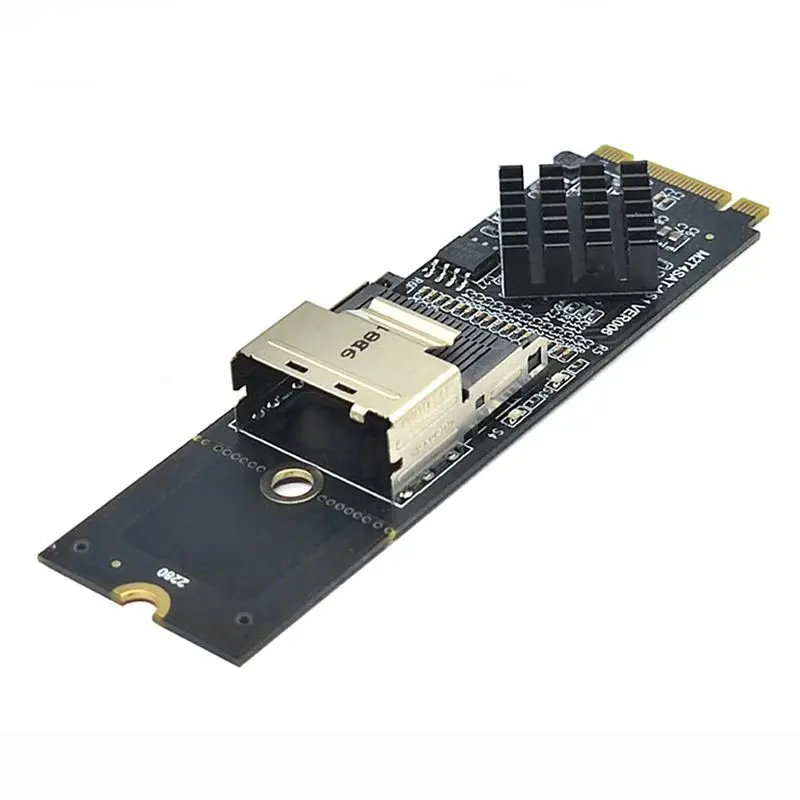 Exquisite-2X M.2 NVME To SFF-8087 SATA3.0 Expansion Card Mini-SAS/SATA Hard Disk Adapter Card 36PIN