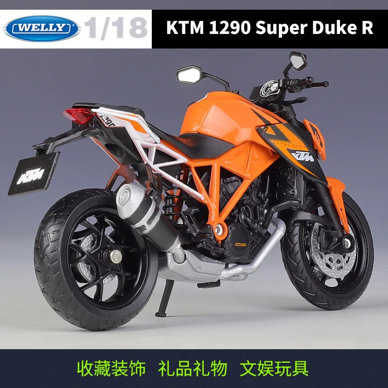 Welly 1:18 Ktm 450 Sx Racing Sx-f Ktm 1290 Super Duke R Original Authorized Simulation Alloy Motorcycle Model Toy Car Collecting