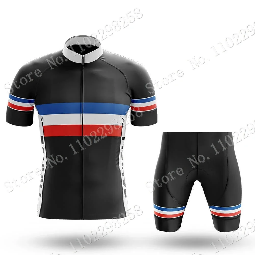 France National Team Cycling Jersey 2024 Set Summer French-Paris Clothing Road Bike Shirts Suit Bicycle Bib Shorts MTB Maillot