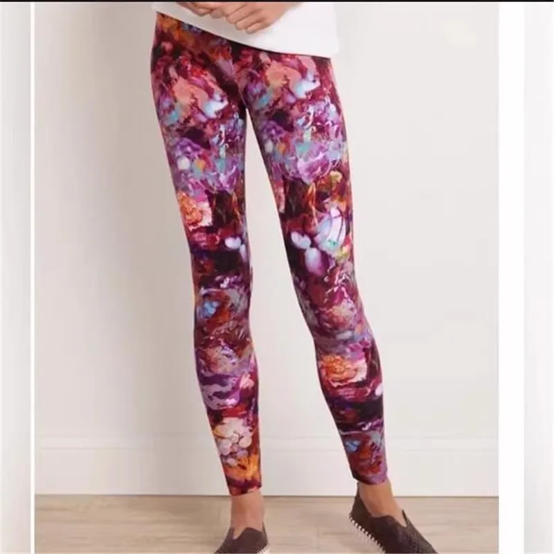 Queen Pantaloni da yoga a vita alta Pantaloni attillati sportivi da fitn da donna Pantaloni a nove punti per il controllo della pancia Altro materiale 00%