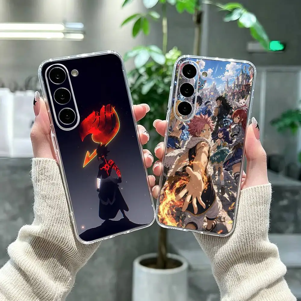 Insane anime F-Fairy Tail Natsu Clear Phone Case for Samsung A71, A70, A52, A51, A40, A30, A20