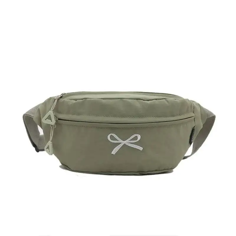 All Match Kawaii Bow Embroidery Chest Bags Korean Women Casual Y2k Aesthetic Shoulder Bag Vintage Simple Chic Handbags Crossbody