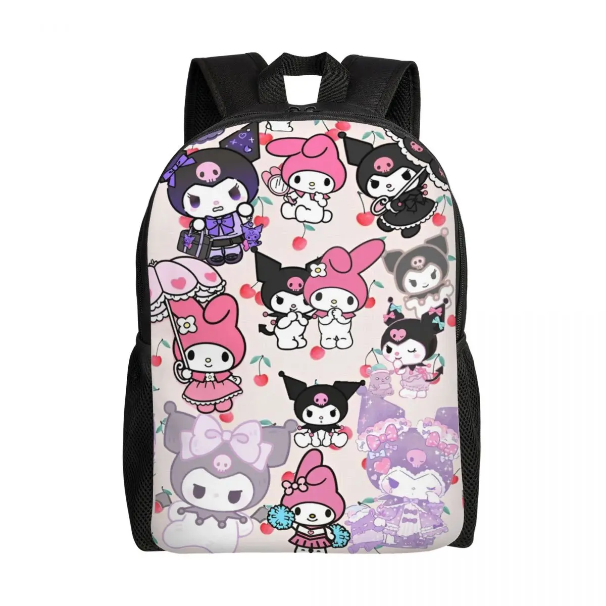 

MINISO Kuromi Kawaii рюкзак для мужчин и женщин из полиэстера тренировочные рюкзаки с принтом повседневные школьные сумки рюкзак