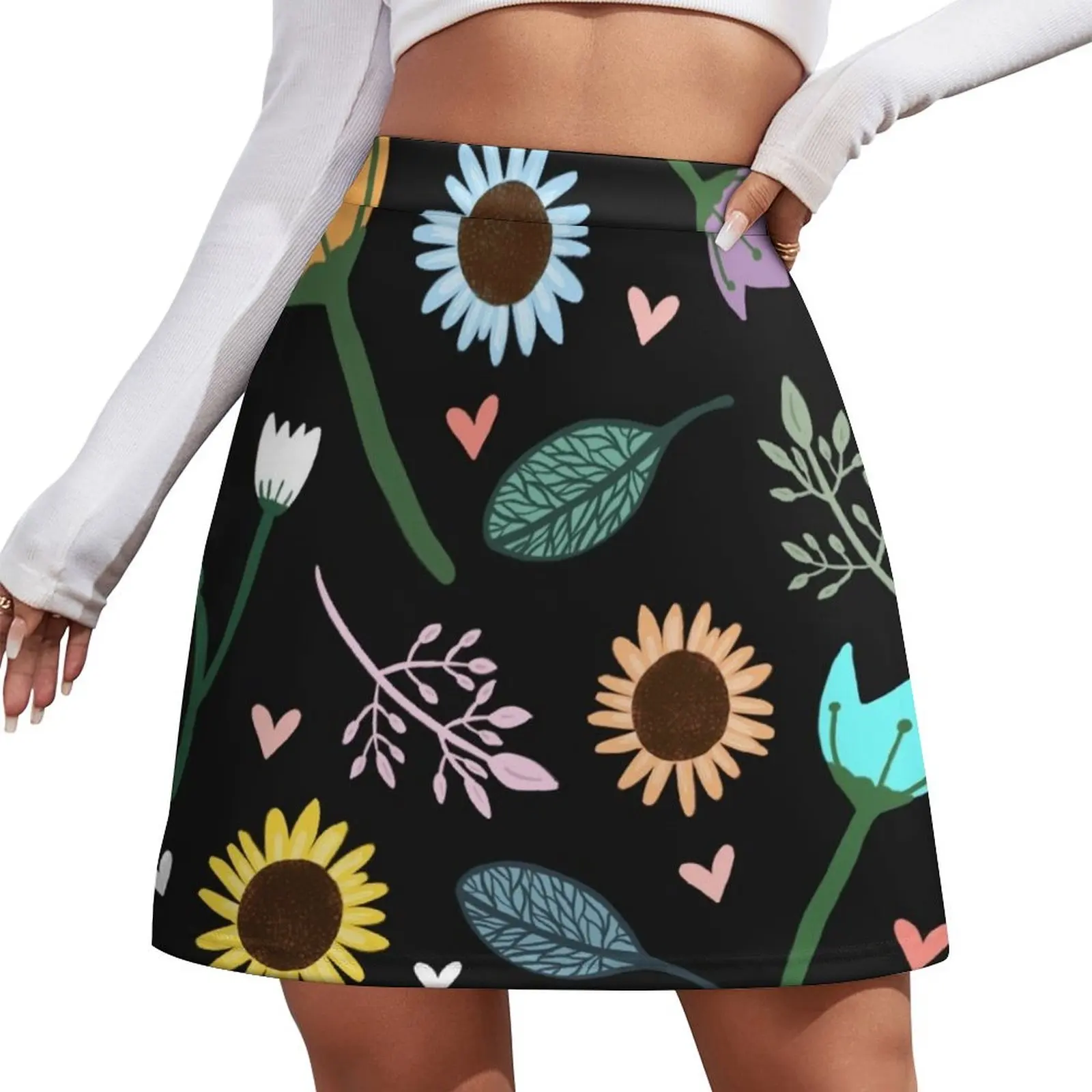 

Happy Nature Print Mini Skirt women's clothing trend 2025 luxury women's skirt new in clothes Women clothing Mini Skirt