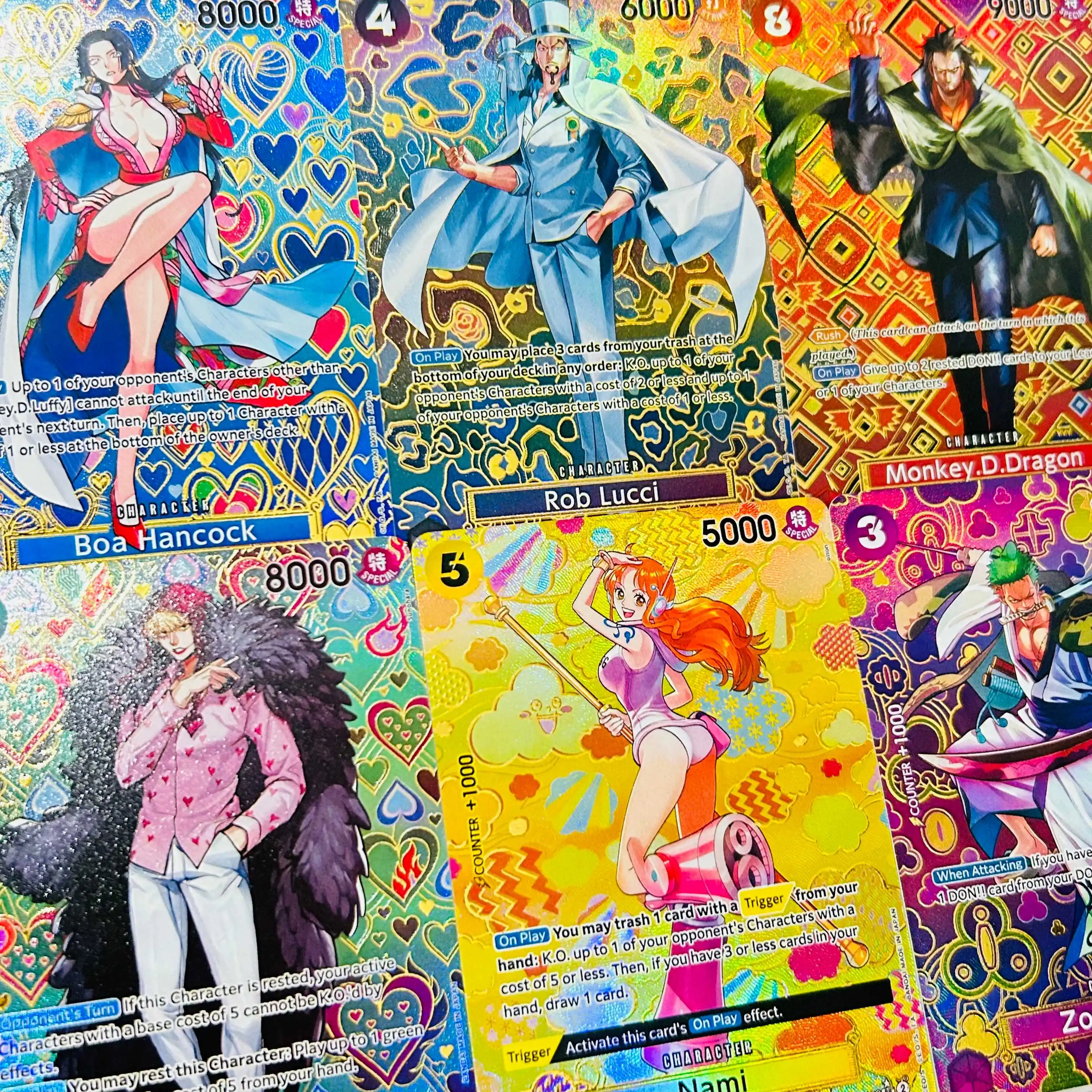 One Piece Boa Hancock OP07-051 SP-Karte Goldfolie Holografische Textur-Karten Sammlerqualität DIY Premium Anime-Sammelkarte – Detail 1