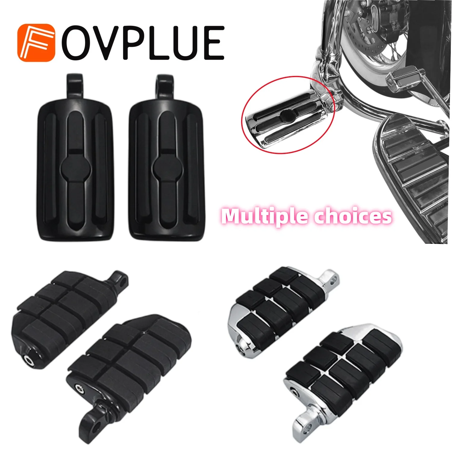 For Harley Touring Road King Dyna Softail Sportster XL 883 1200 Street Bob Separate Foot Pegs Motorcycle Highway Mount Footrest