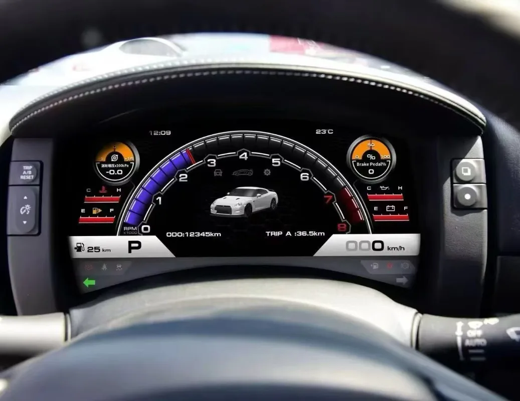 12''LCD Car Digital Dashboard Cluster for GTR R35(2007-2024)