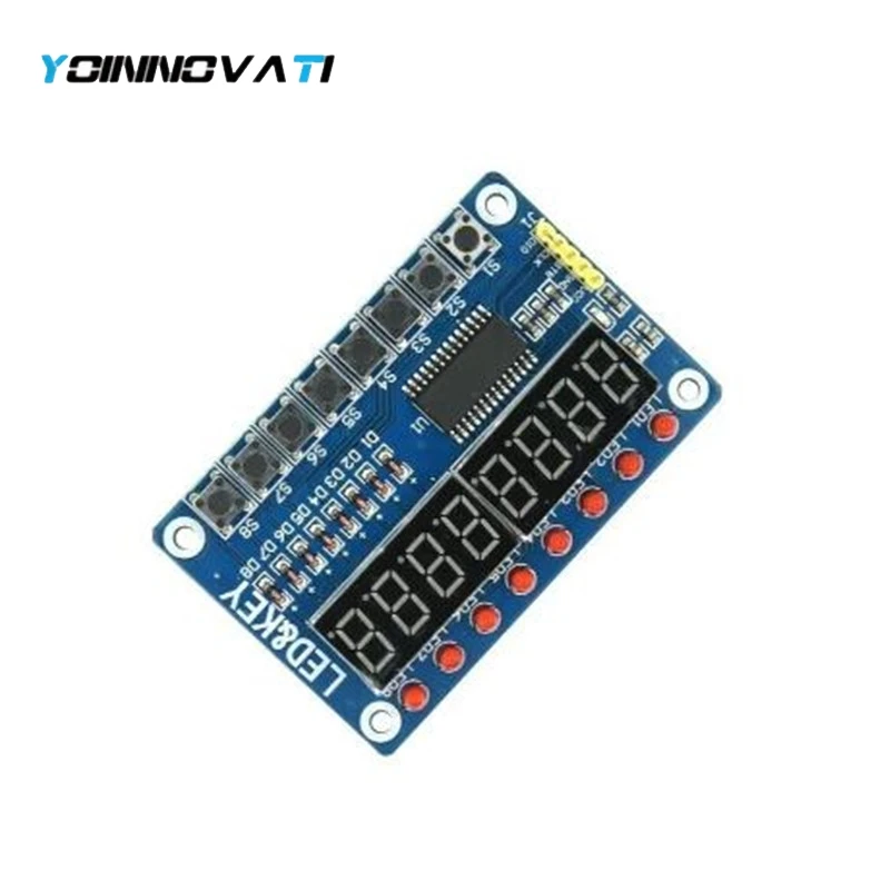 1pcs 5pcs TM1638 8 Bits Digital LED Tube Display Module with 8 LEDs 8 Button keys