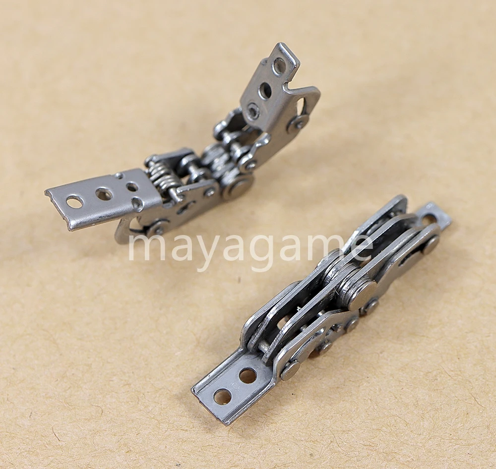 1 Pasang Rantai Penutup Belakang Asli untuk Konsol OLED Sakelar Nintendo Sumbu Engsel Penyangga Logam Kanan Kiri Warna Perak