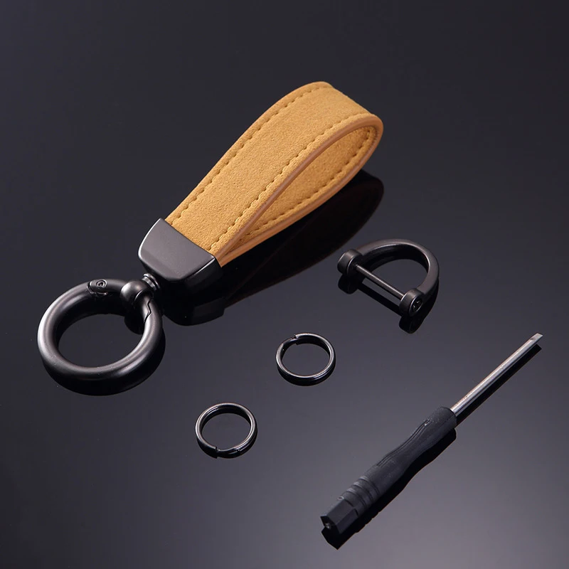 Car Key Strap Holder Men Women Waist Wallet Keyring Classic PU Leather Keychain 1PC Simple Design Practical Gift Accessories 5