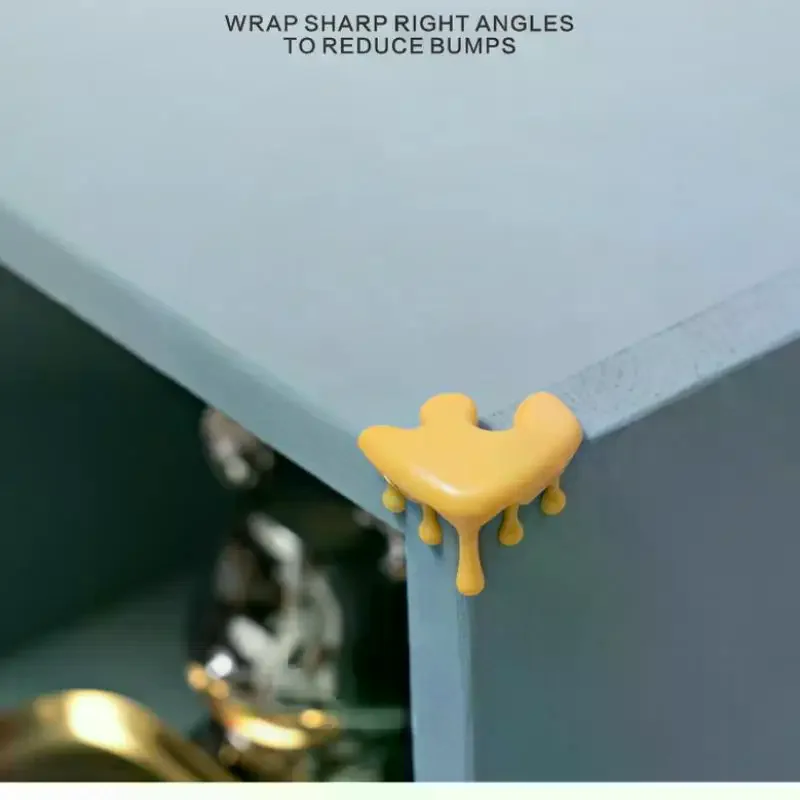 4Pcs PVC Furniture Edge Cushions Water Drop Corner Protectors Table Leg Bumper Guards Home Protection For Sharp Angles