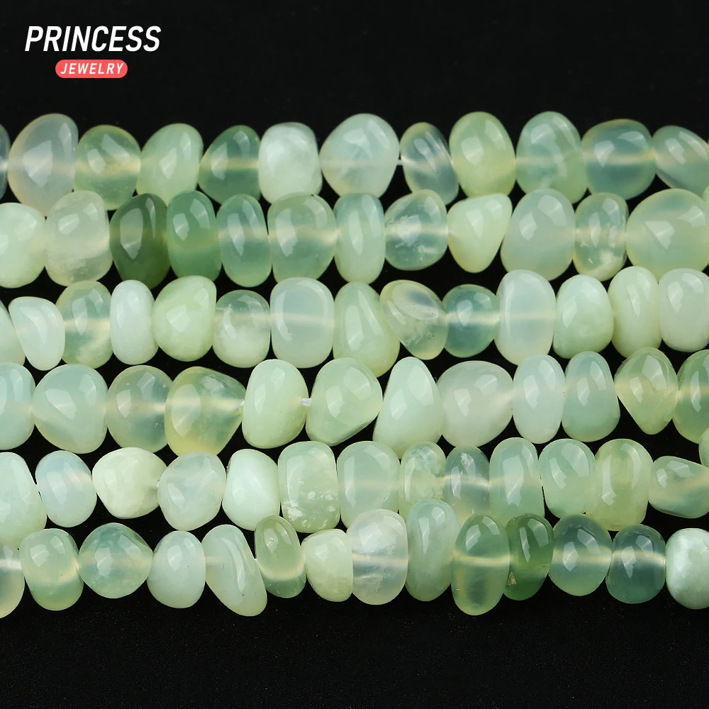 

A++ Natural Xiuyan Jade Serpentine Jade Pebble Beads Loose Gemstone Beads for Jewelry Making Wholesale DIY Accessories