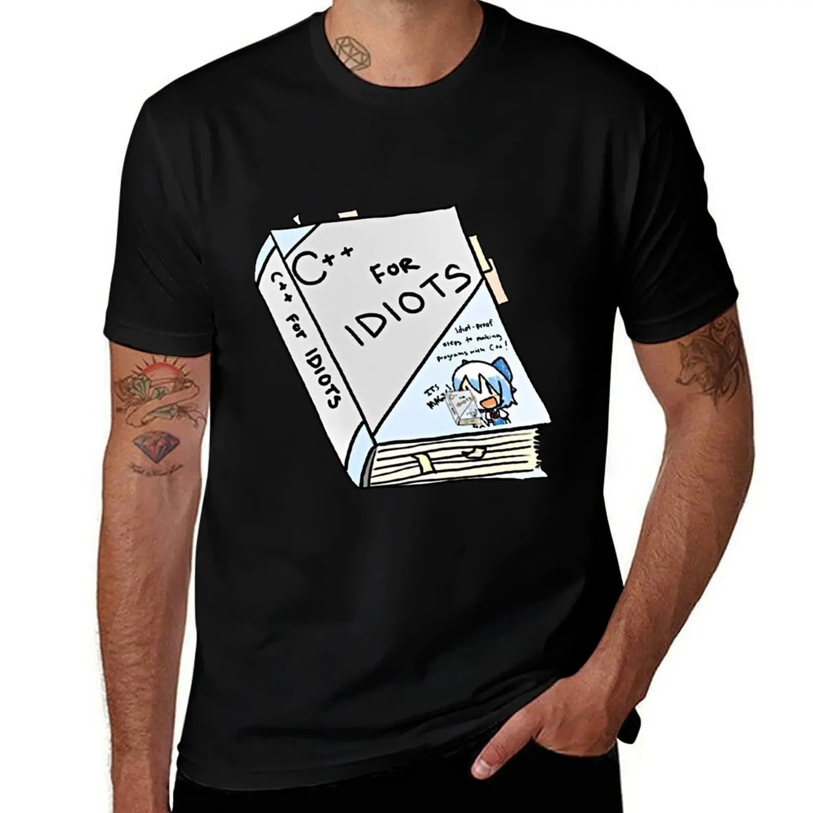 

Cirno Plus Plus Programming Book ~ Touhou Meme T-Shirt t shirt man designer t shirts cotton 100% T-Shirt