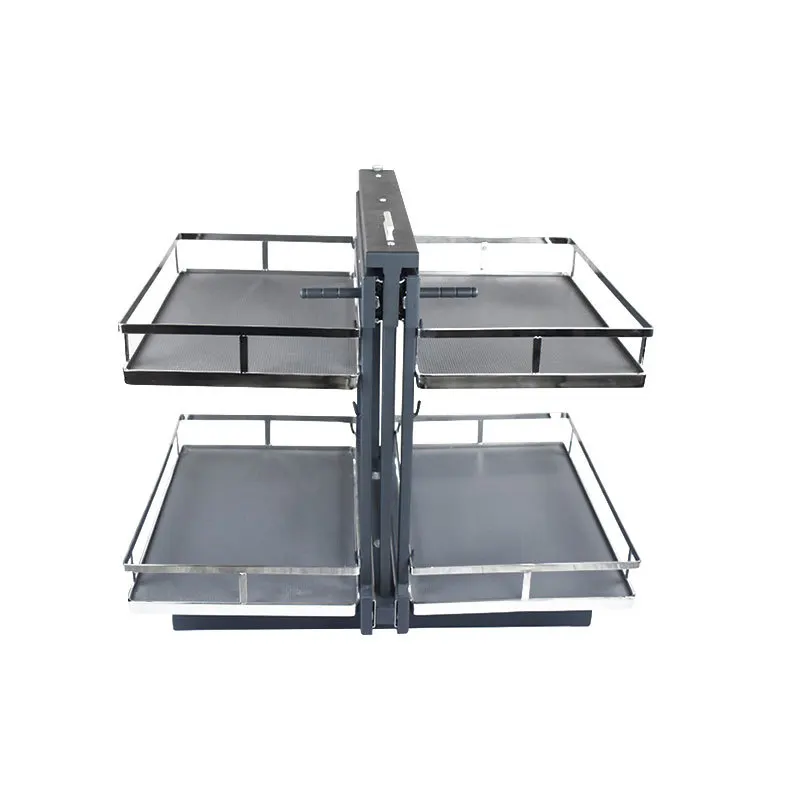

Cabinet pull basket Flat steel model Full pull out Little monster pull basket Household cabinets, pots and utensils