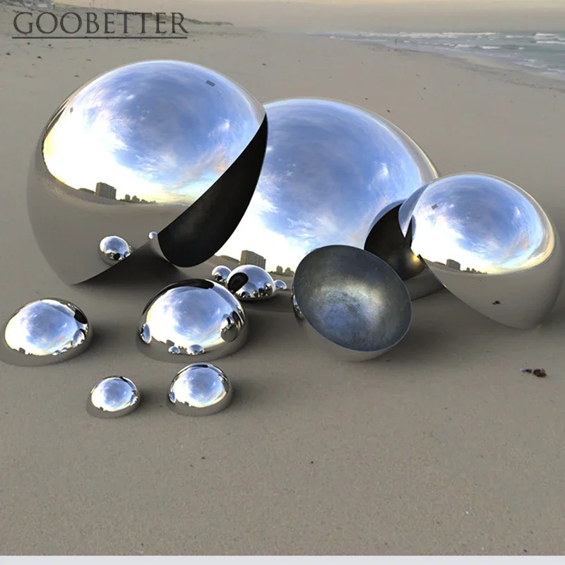 304 Stainless Steel Hemisphere Mirror Polished End Cap 2mm Thick Metal Dome 51-550mm One-Piece Forming Half Ball 1pcs