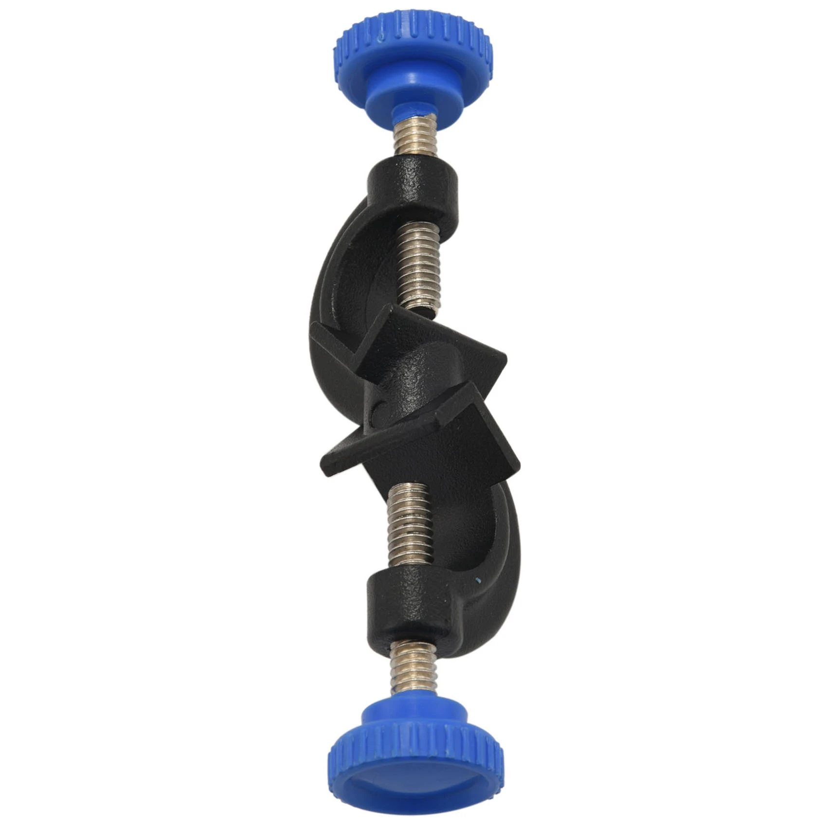 A01K-Lab Clamp 3 Prong Finger Style Rubber-Coated Head A Black Laboratory Stand Clip