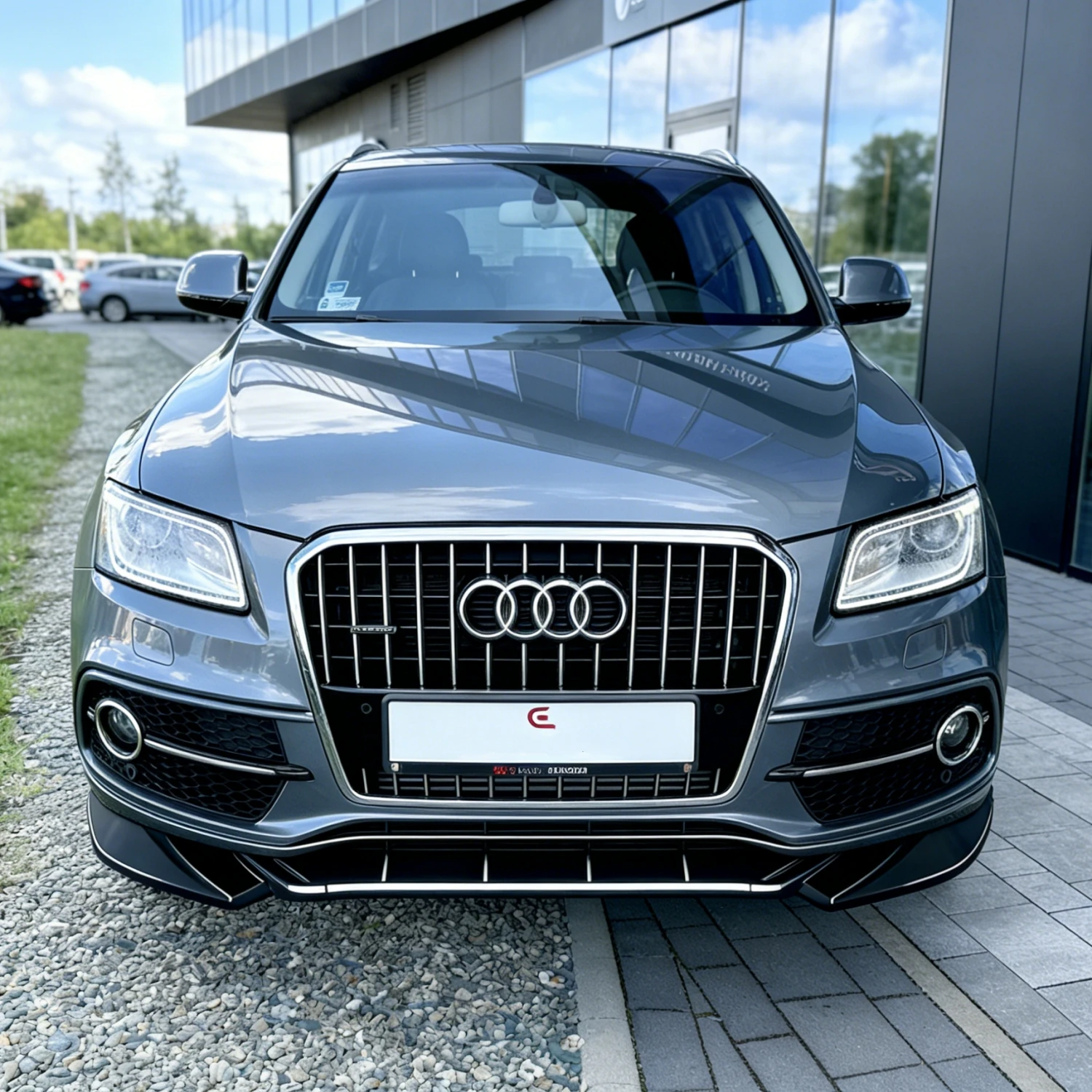 3Pcs Gloss Black Car Front Bumper Lip Splitter For Audi Q5 8R S-line SQ5 2.0 3.0 Facelift 2013-2016 Tuning Bumper Gaurd Bodykits