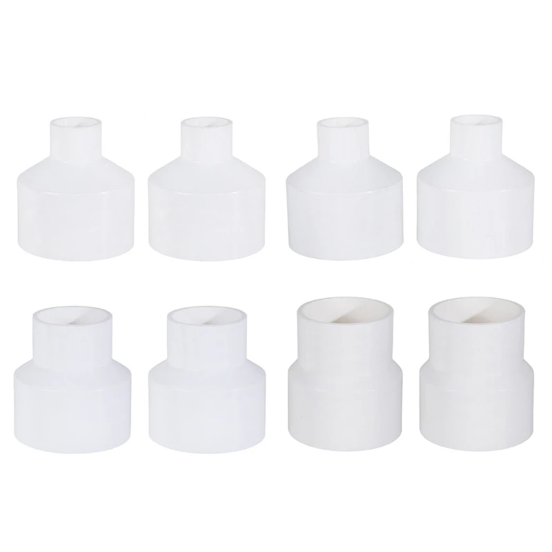 Kitchen Bathroom Ventilation Duct Reducers for 50mm Fans, PVC Material Dropship