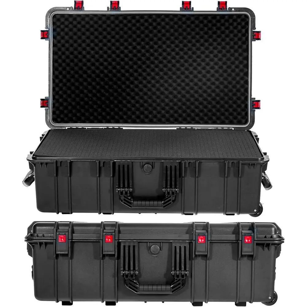 

Rolling Waterproof Case with Wheels, 35x20x12, Customizable for Camera, Drone, Tools, IP67 Rated, Lockable