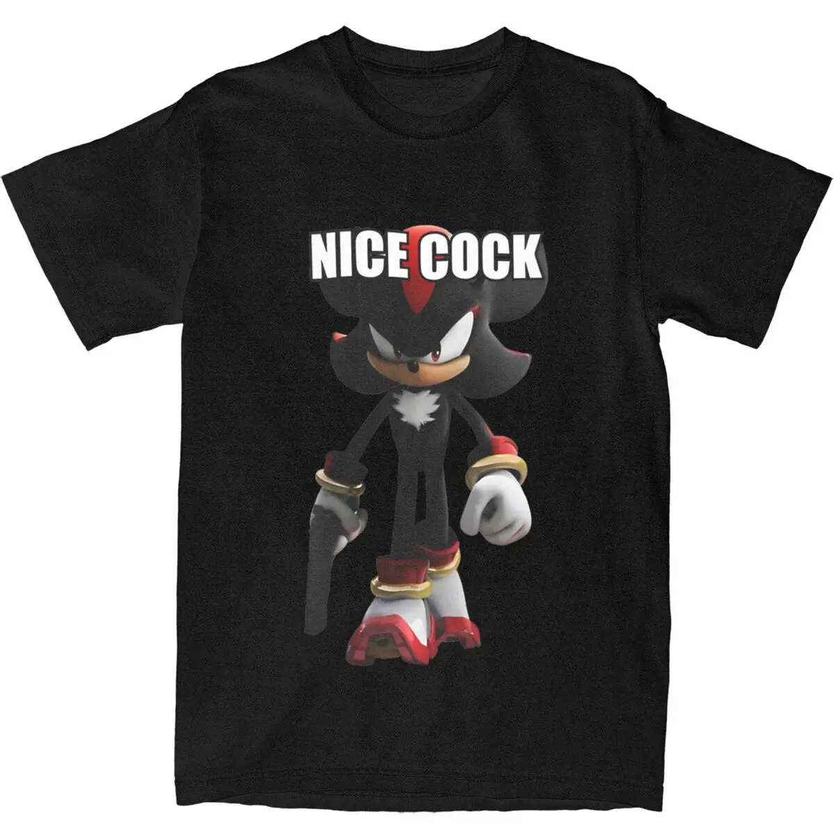 T-shirt en coton à manches courtes pour hommes et femmes, cadeau d'urgence, Nice Cock ShadelMovie The Hed Gehog