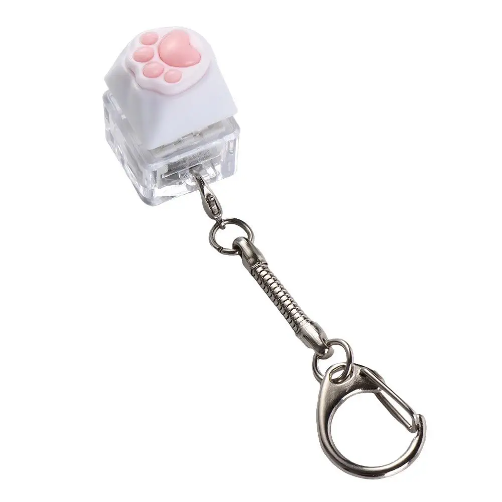 LED Cat Paws Corgi Buttock Keycap Cat Paws Corgi Buttock Pink Cat Claw Pink Cat Claw Keycap Key Chain Colorful Keyboard Switche