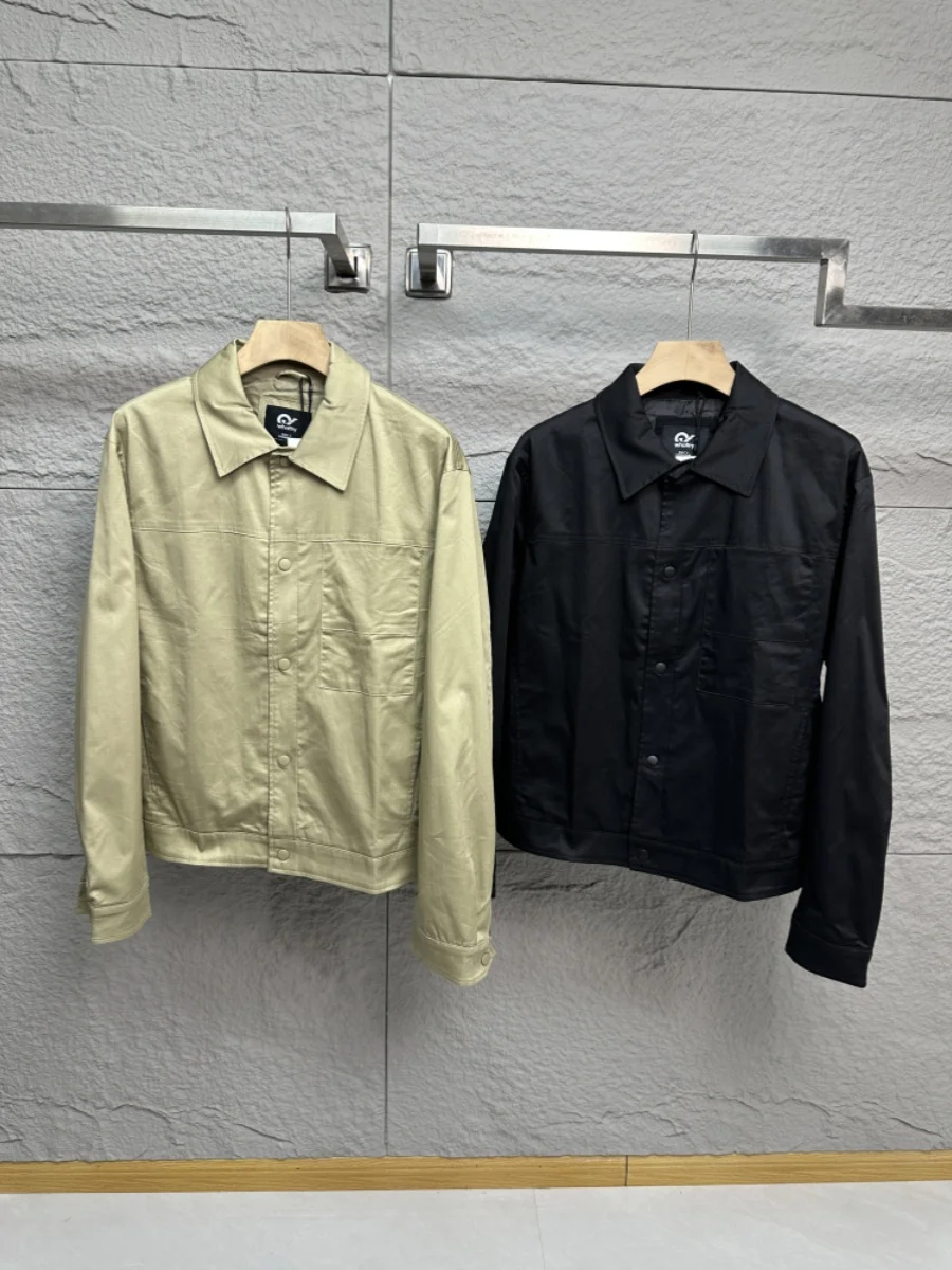 

High-End Series Men's Waed Cotton Khaki Casual Jaet Vintage Collar Breathable Busin Leisure Autumn Outerwear