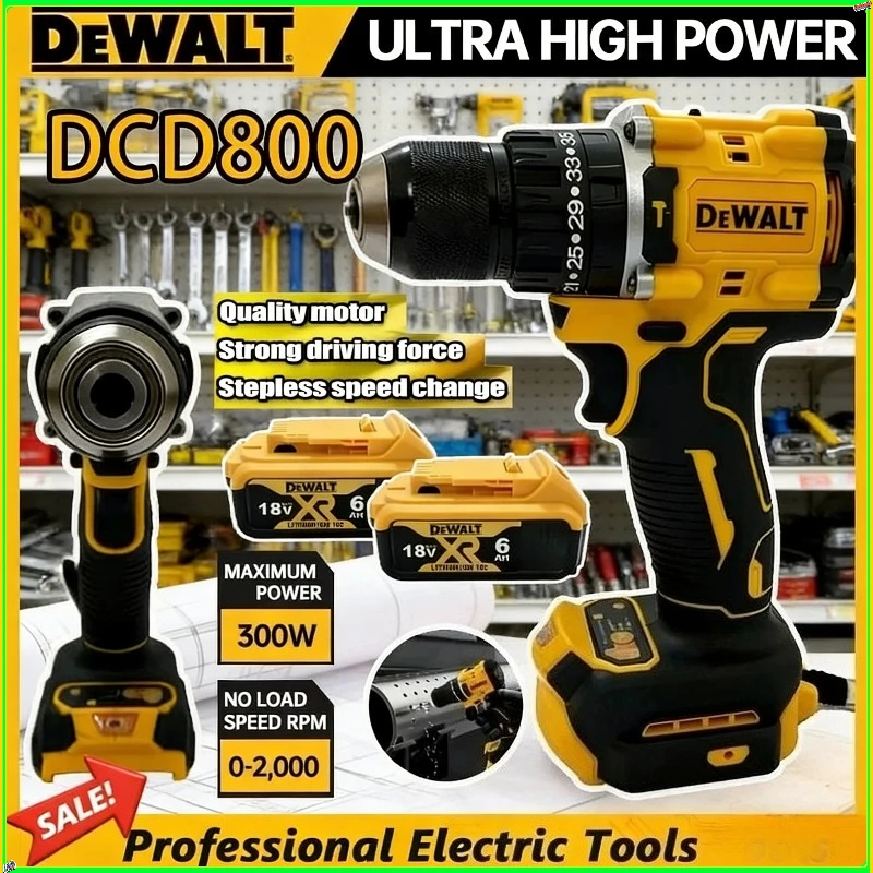 

DEWALT DCD800 Cordless Impact Drill 2000RPM Brushless Electric Screwdriver Lithium Electric Tool For DEWALT Battery