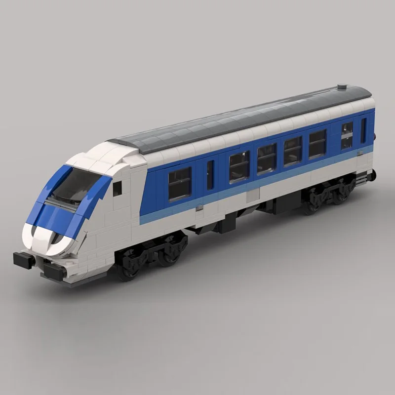 qwert City Car Model MOC Building Bricks Intercity Train Control Wagon Modular Technology Gifts Holiday Assemble Children Toys