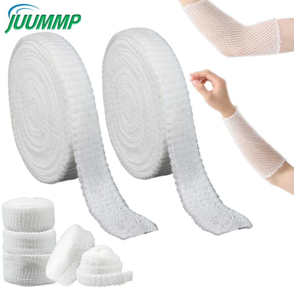 1 Roll Fix Net Tubular Bandage Elastic Net Dressing Breathable Tubular Gauze Stretch Bandage for Wrist Forearm Elbow Wound