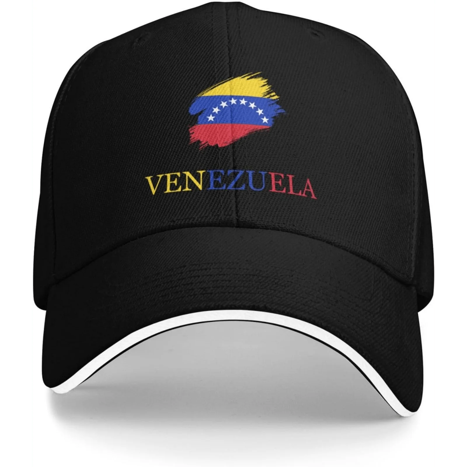 Venezuelan Flag Baseball Cap - Adjustable Unisex Trucker Dad Hat with Brushed Retro Style, Patriotic Venezuela Design for Men &