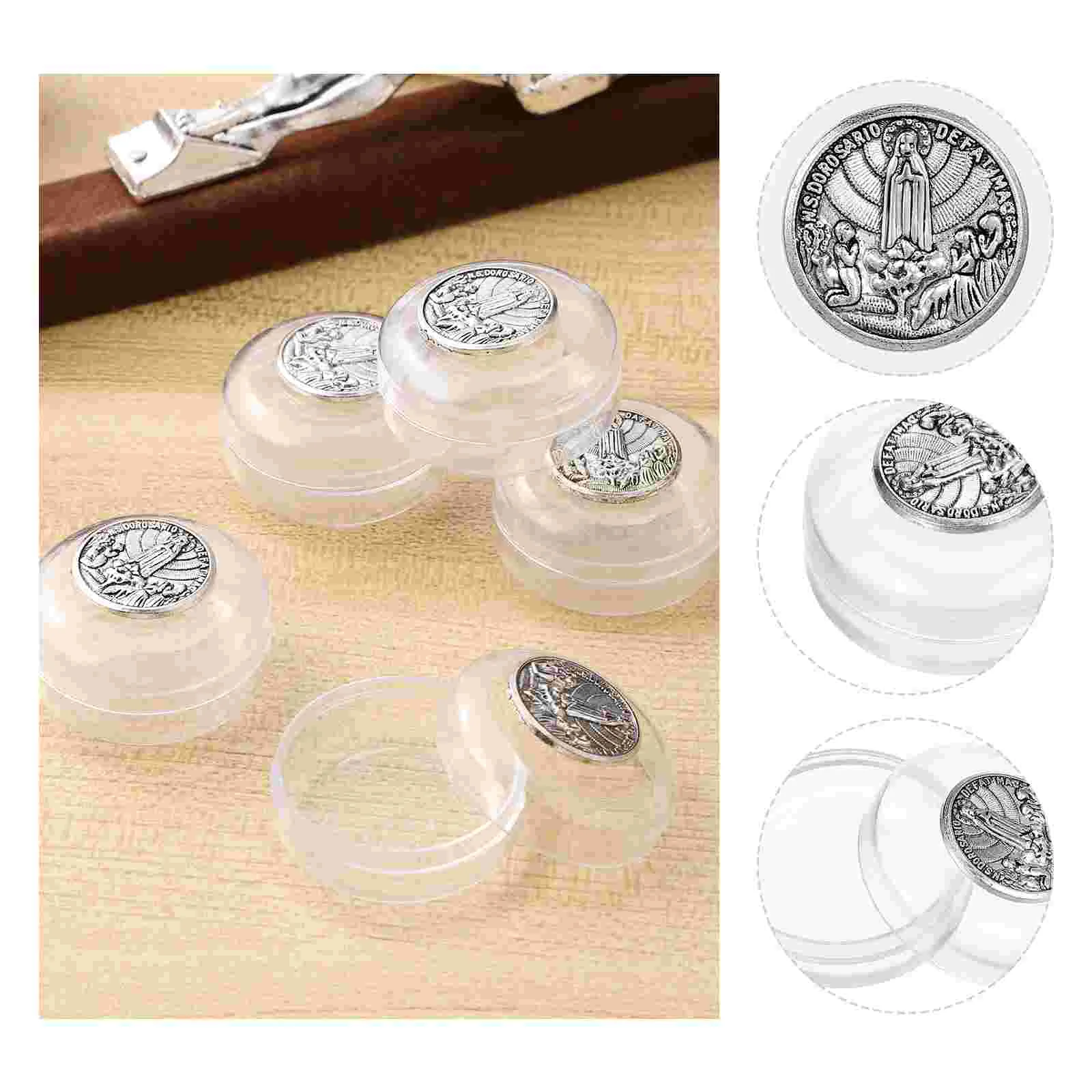 10 Pcs Rosary Boxes for Women Holy Jewelry Beads Gift Small Storage Case Packing Trinket