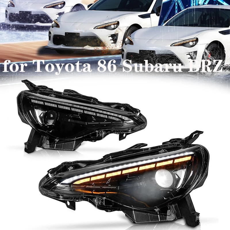 

2 шт. светодиодные фары для TOYOTA 86 2012-2021 автомобильные передние фары для SUBARU BRZ 2013-2021 фара для SCION FR-S 2012-2016