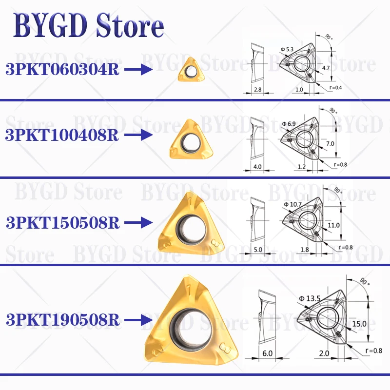 BYGD 3PKT 3PKT060304R 3PKT100408R 3PKT150508R 3PKT190508R, 3PKT Schneidkopf 3PKT Einsatz 3PTF 3PTE 3PTF90 3PTE90 3PKT90 Einsetzen – Detail 6