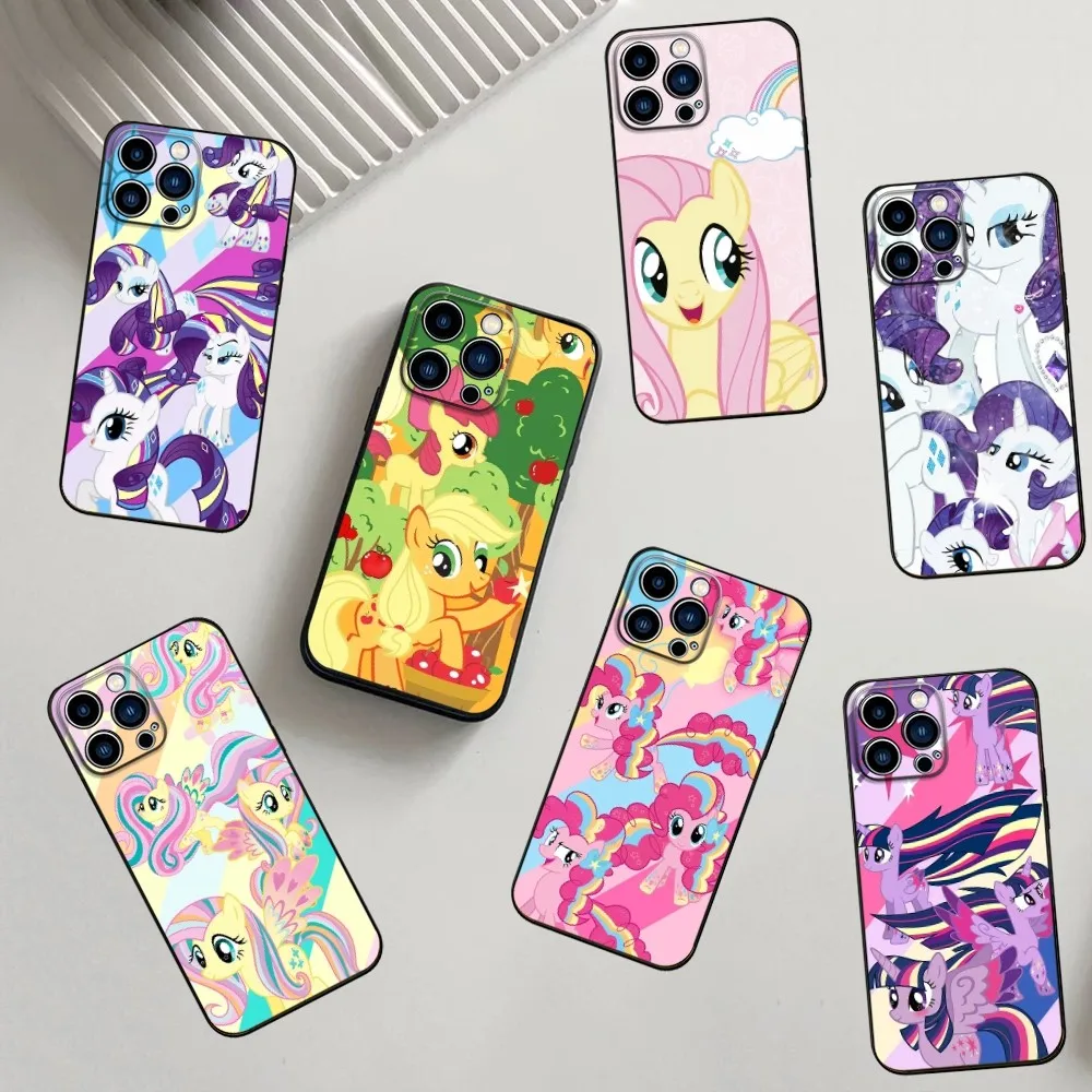 My L-Little P-Pony Phone Case For iPhone 16,15,14,13,12,11,Pro,X,XS,Max,XR,Plus,Mini Soft Silicone Black Shockproof TPU