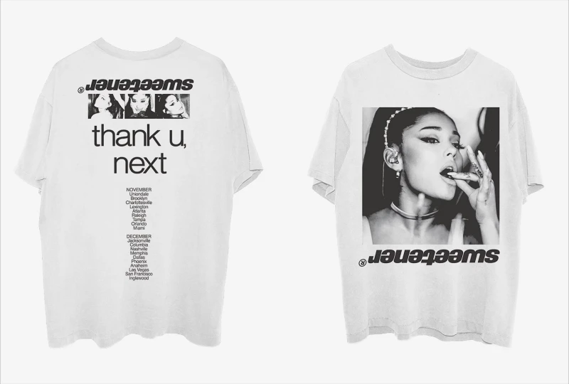 

2025 Ariana Grande Sweetener World Tour Double-sided T-Shirt _ Men's and Women's Summer Luxury Branded Printed T-Shirt