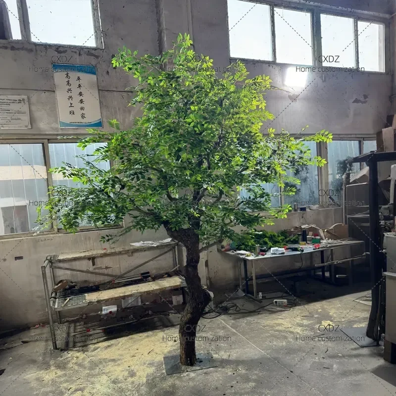 Large Simulated Locust Tree Artificial Plant Indoor Hotel Landscaping Fake Tree Landscape Ornament Decorative Foliage for