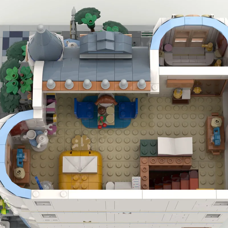 3009PCS MOC Hoek Kasteel BNB Modulaire Bouwsteenmodellen, Creatieve DIY, Perfect voor Collectie, Educatief Speelgoed Geschenken