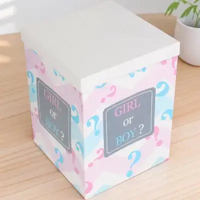 

Or Gender Reveal Balloon Box Paper Decorative Shower Party Letter Box Gender Reveal Decor Balloon Boxes