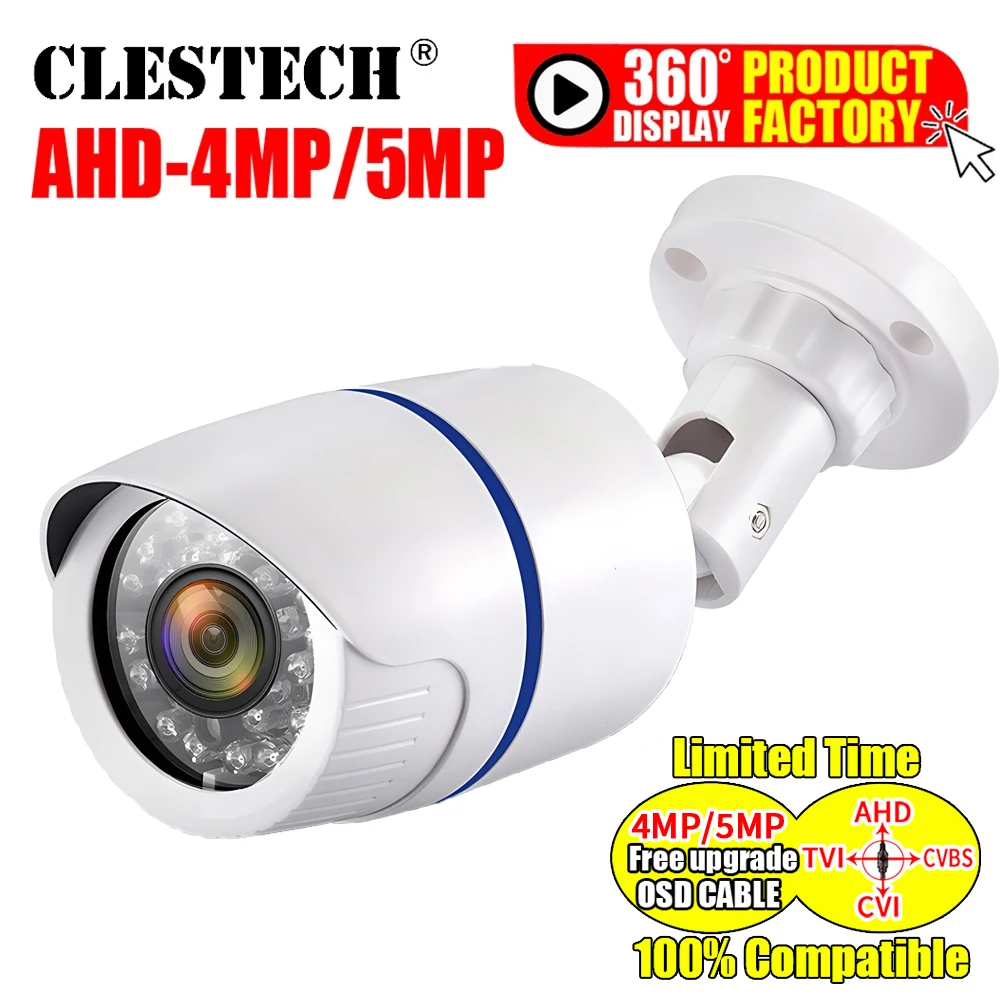 3000TVL tam dijital CCTV AHD kamera 5MP 4MP 2MP 1920*1080P HD AHD-H 5.0MP açık su geçirmez ip66 IR gece görüş mermi var