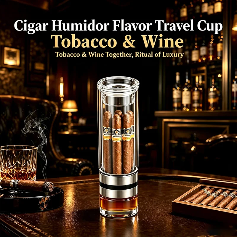 cigar-humidor，three-in-one-cigar-humidifier-tube，diy-flavored-whiskey-and-cigar-aroma-cup，humidifier-cup-special-for-cigar-aging