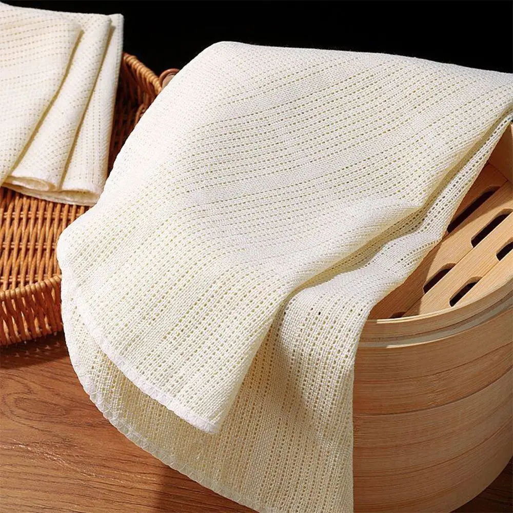 New Cotton Round Steamer Cloth Non-stick Mesh Steaming Liner Breathable Reusable Dumpling Cloth Dumpling Making