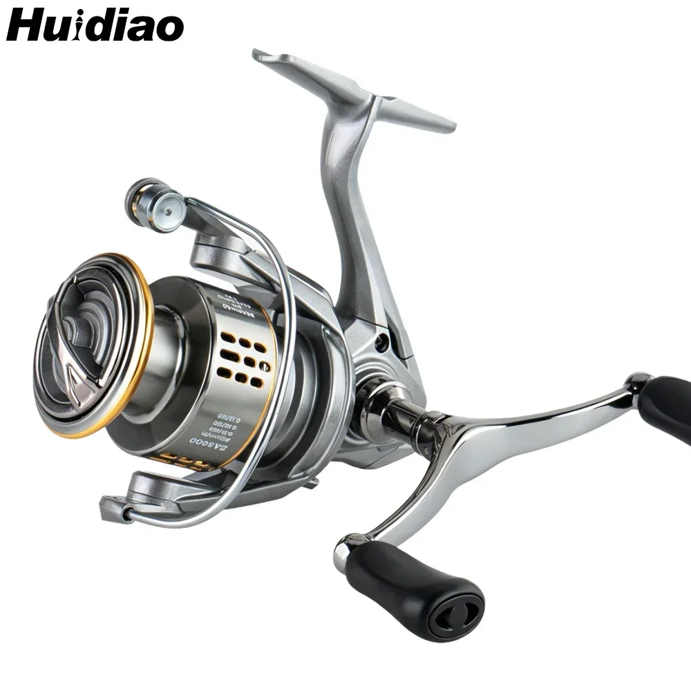 Huidiao Allround-Spinnrolle mit Doppelgriff 2000-7000 5.2:1 Langlebige Angelrolle 2+1BB 12KG Max. Bremskraft für Karpfen, Forelle, Barsch, Zander